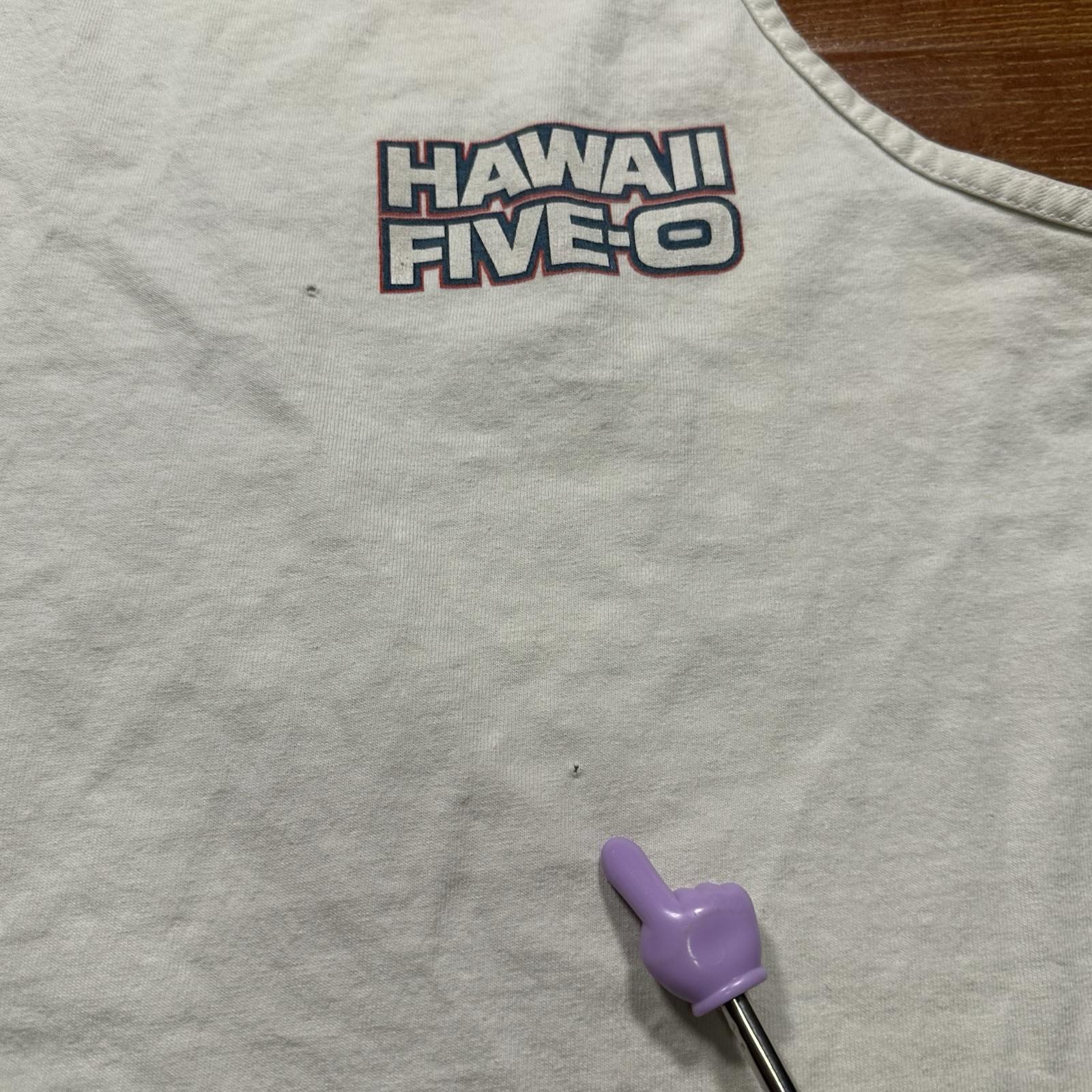 Vintage Hawaii Five-O Tank Top Men M White Beach Retro TV Series Show VTG Police gallery