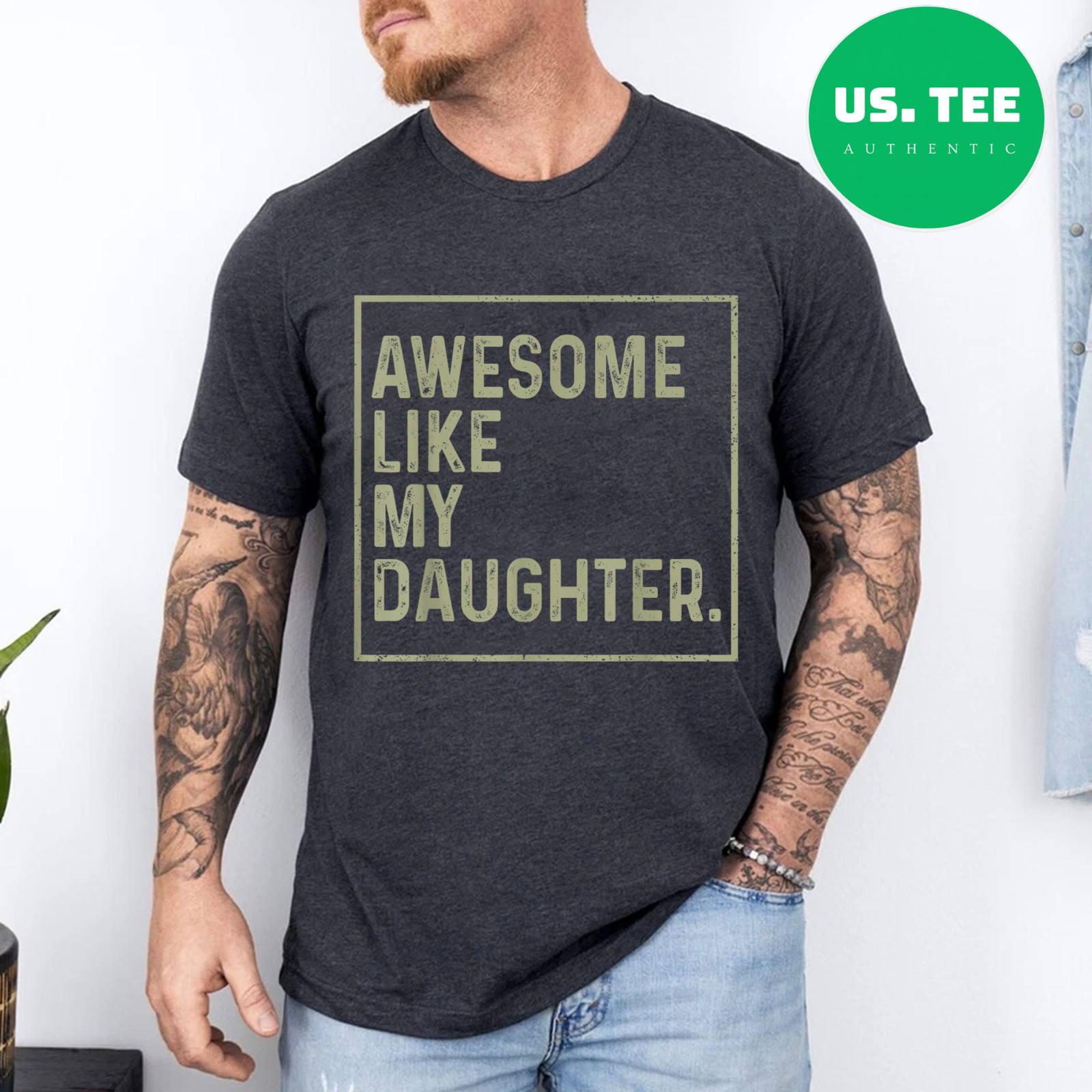 Awesome Like My Daughter Funny Girl Dad Daddy Fathers Day T-Shirt gallery