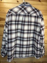 Carbon 2 Cobalt Fleece Lined Blue Plaid Button Up Jac-Shirt Shacket Medium Tall