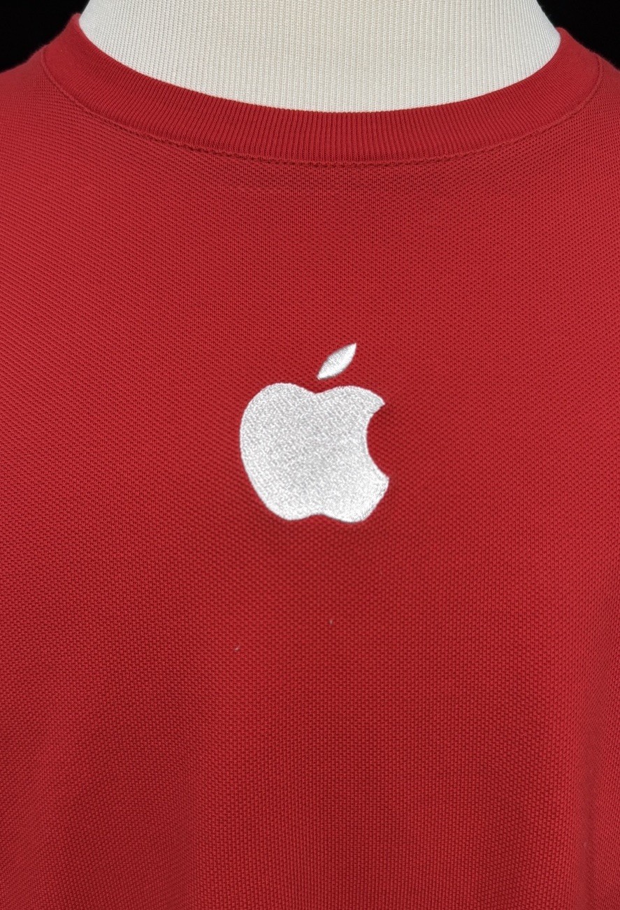 Apple Employee Red Long Sleeve Cotton T Shirt XL Unisex gallery