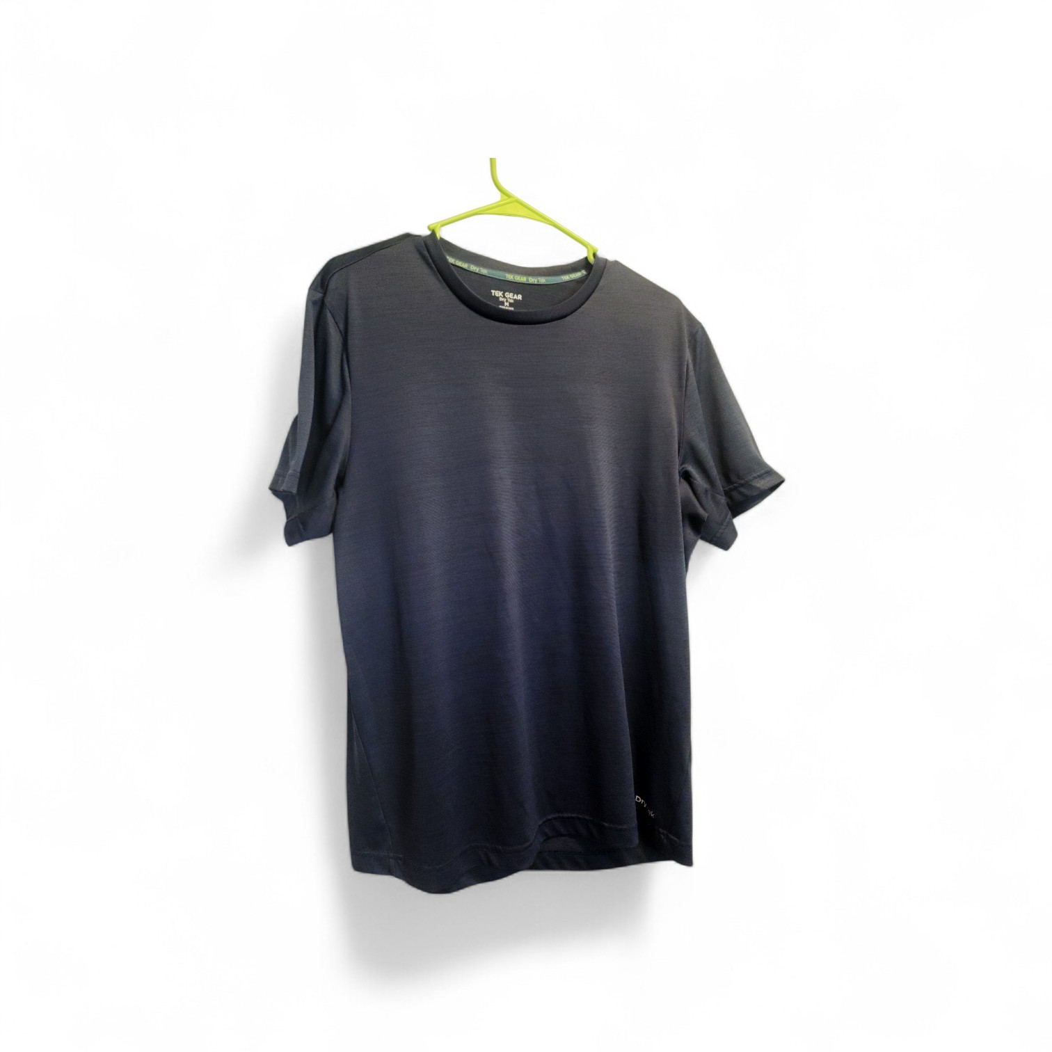 Tek Gear Dry Tek Black Short Sleeve Men's Knit T-Shirt Crew Neck Polyester M gallery
