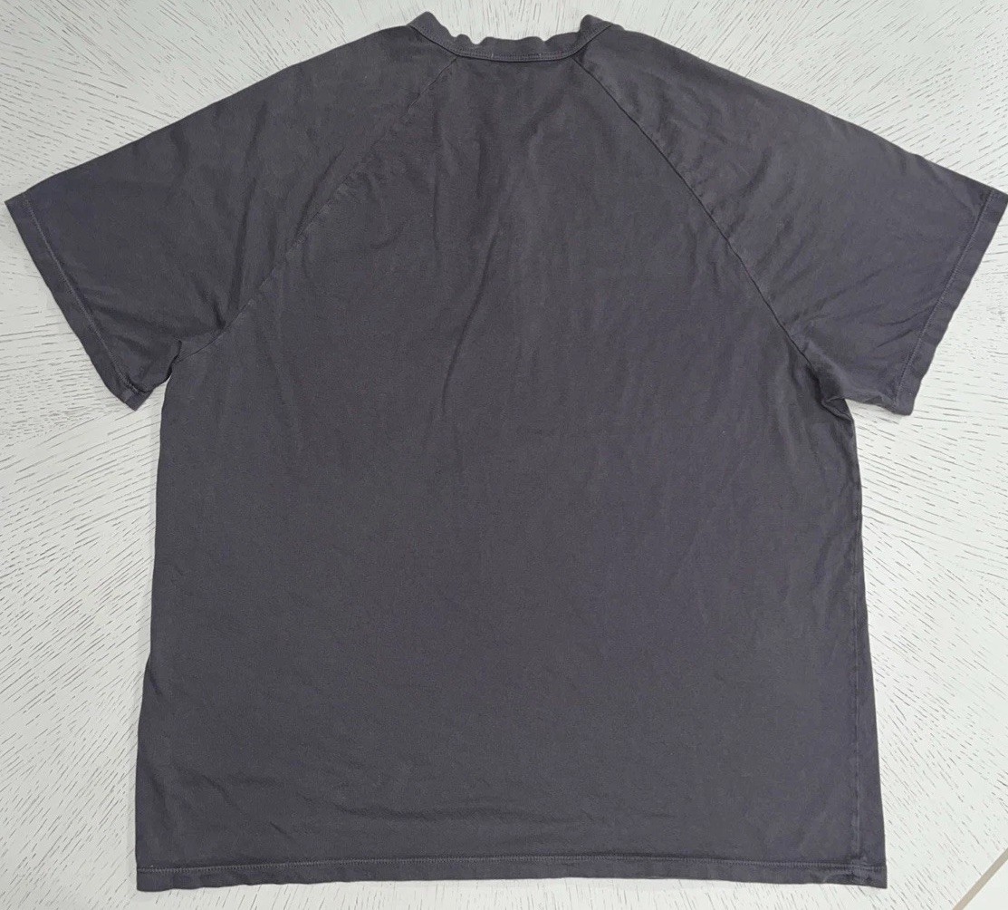 James Perse Men 4 T Shirt Henley Large Gray Short Sleeve Casual Stylish Designer gallery
