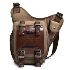 Canvas Waist Pack Crossbody Shoulder Pack for Men Travel Outdoor Casual Messe…
