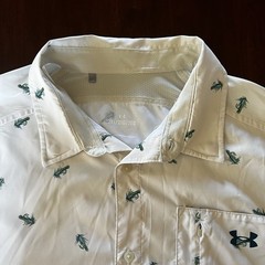 2XL Under Armour UPF 30 Dockside Fly Fishing Shirt Button Up Shirt Mens Size XXL
