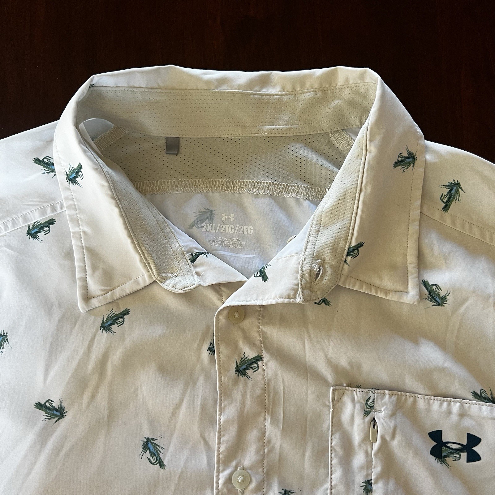 2XL Under Armour UPF 30 Dockside Fly Fishing Shirt Button Up Shirt Mens Size XXL gallery