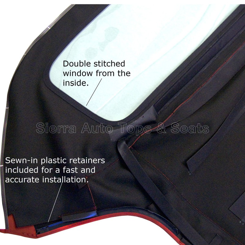 BMW E37 Z3 Convertible Top in Blue Stayfast Cloth with Plastic Window