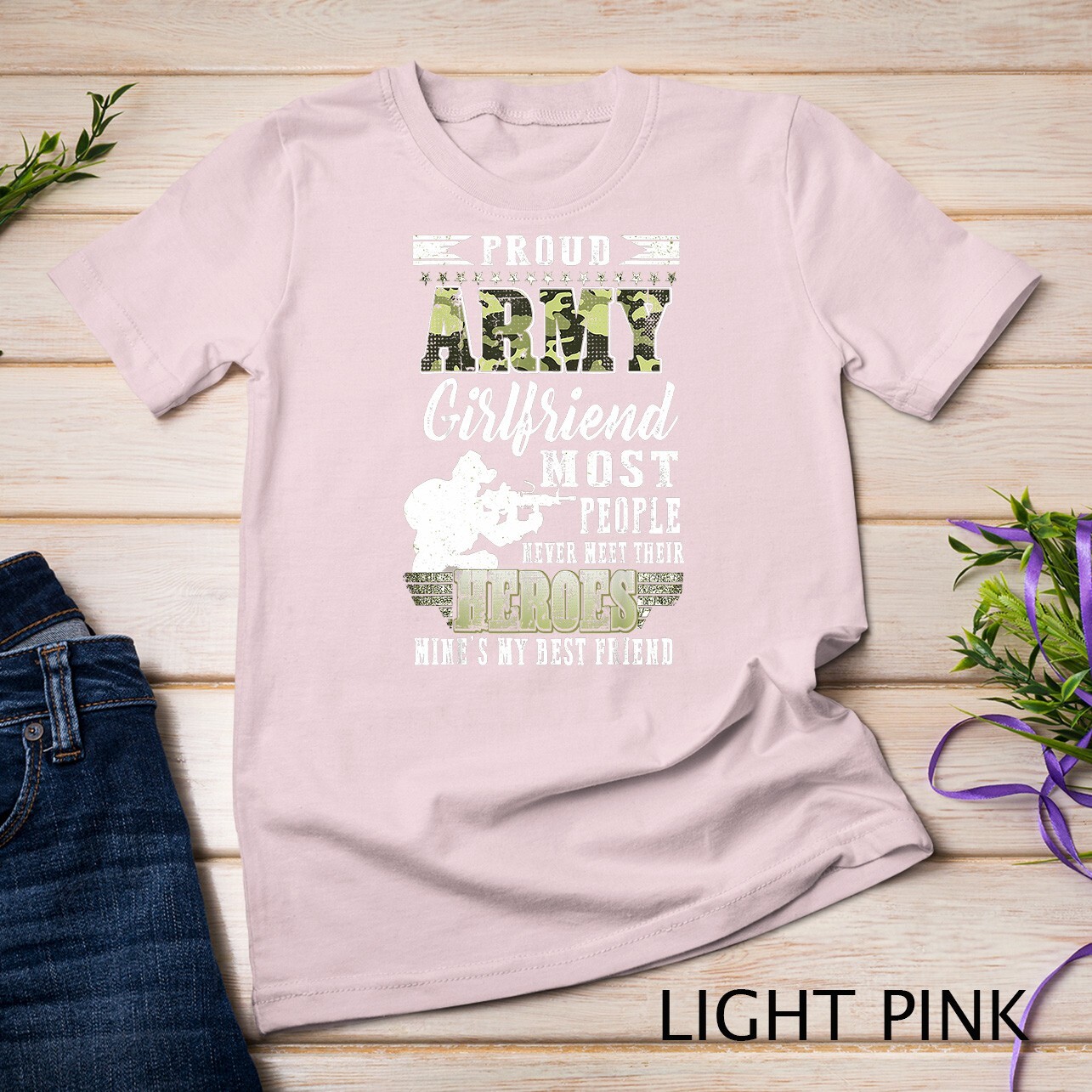 Womens Proud Army Girlfriend Most People T-Shirt Unisex T-shirt gallery