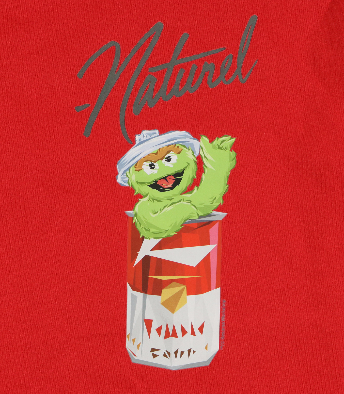 CHAMPION Sesame Street Oscar The Grouch T-Shirt sz S Small Scarlet Red Campbell gallery