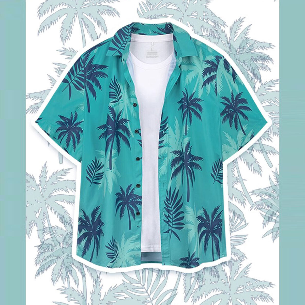 Hawaiian Shirt Men Aloha Summer Casual Beach Button-Down Cruise Holiday Party UE gallery
