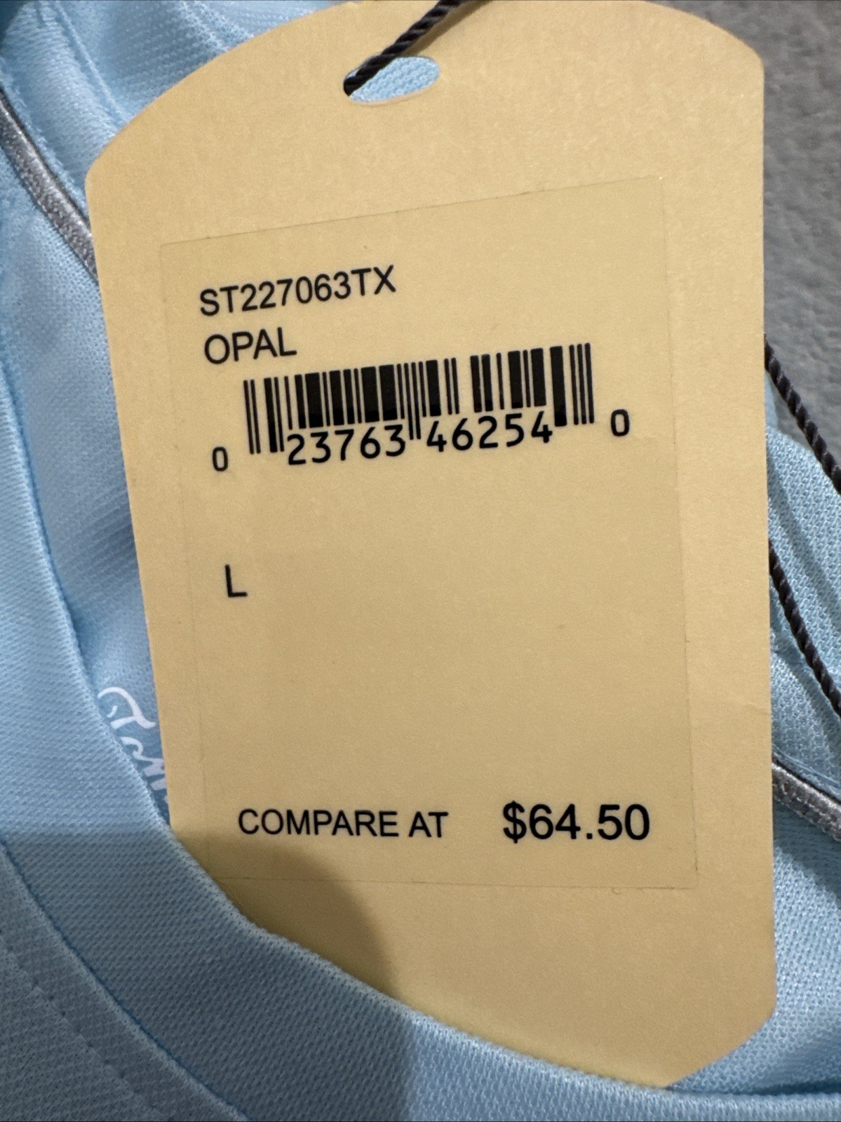 Tommy Bahama SZ L Mens SS Tshirt Opal Blue Gr Performance Poly Cotton NWT $64.50 gallery