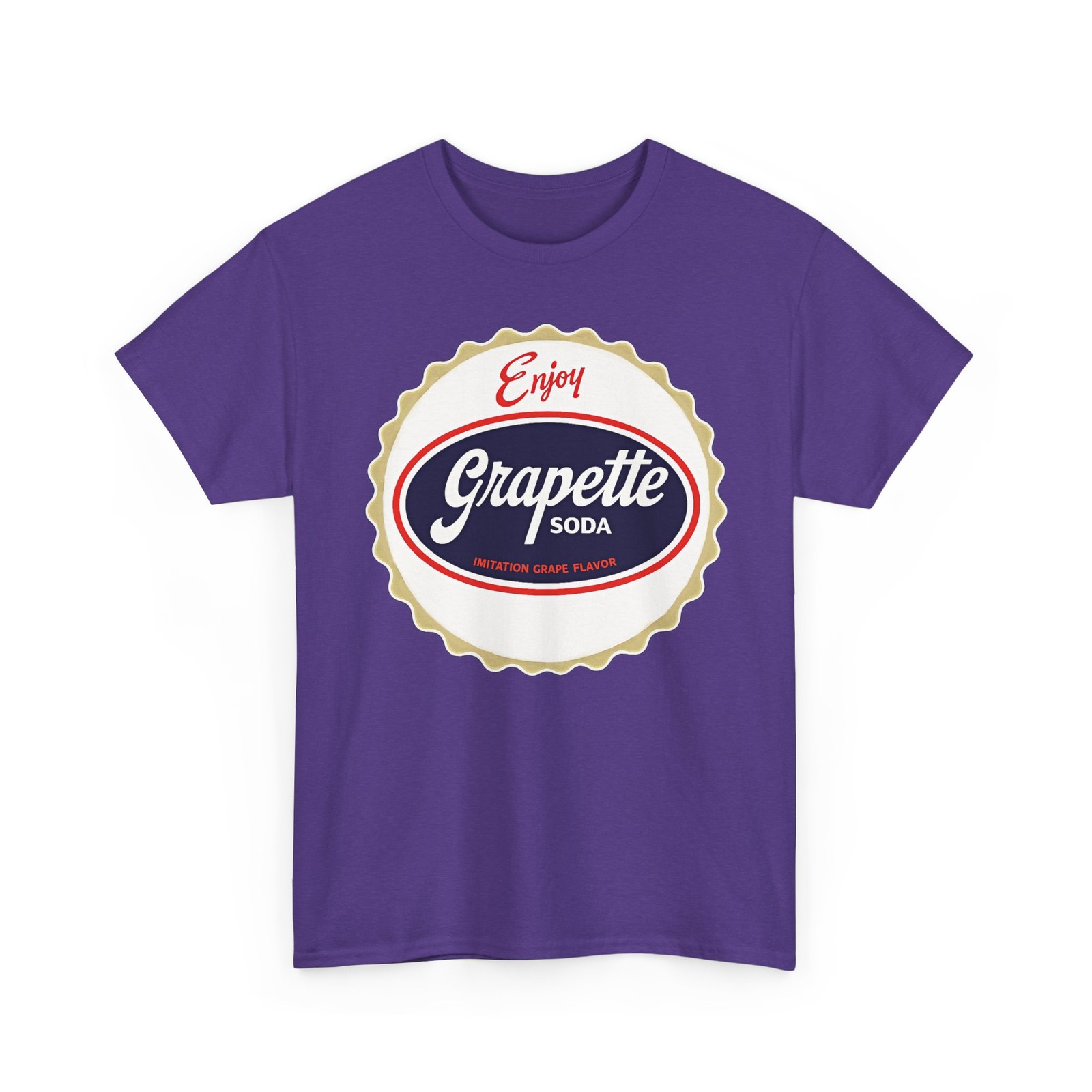 Grapette Vintage Brand Grape Soda Soft Drink Beverage Retro Bottle Cap T-Shirt