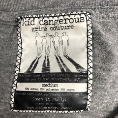 Kid Dangerous Grime Couture Gray Heather T-Shirt Tee Shirt Size M