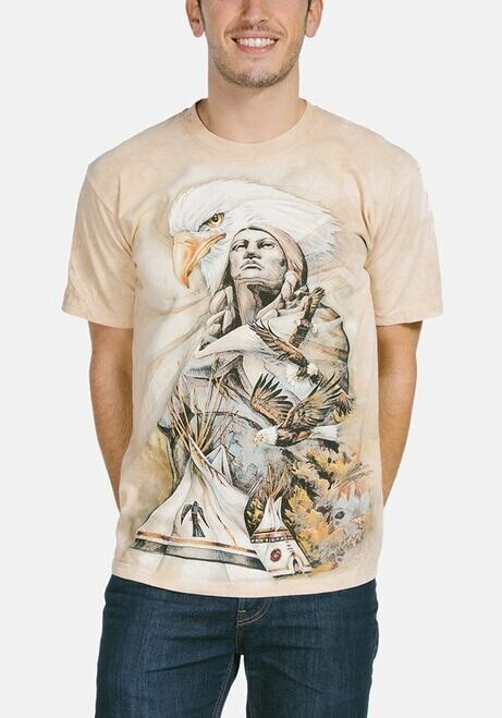 Native American Indian Eternal Spirit Eagle Spirited Chief Mountain Shirt S-XL gallery