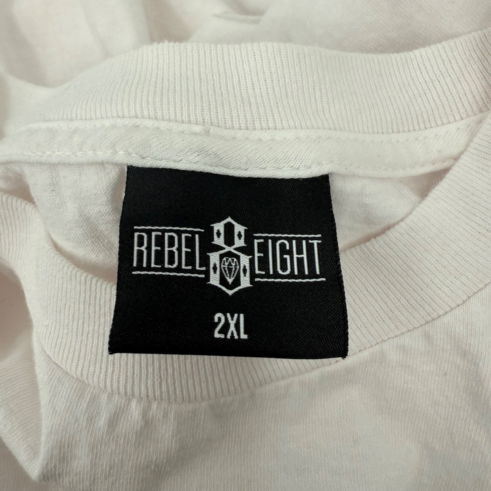 Rebel Eight T Shirt Men 2XL White Red Crew Neck World Domination Short Sleeve gallery