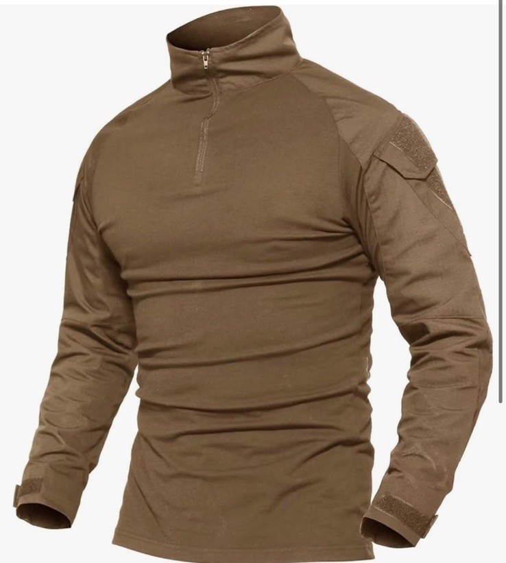 MAGCOMSEN Men's Tactical Military Shirts 1/4 Zip Long Sleeve Shirt Pockets 2XL gallery