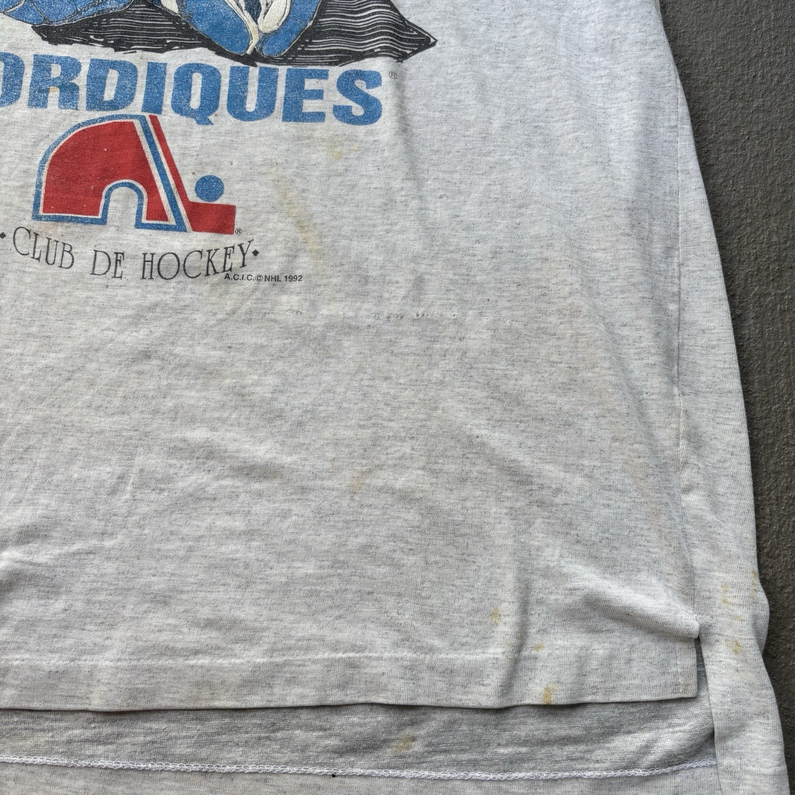 Vintage 1992 Quebec Canada NHL Club De Hockey National League XL Shirt gallery