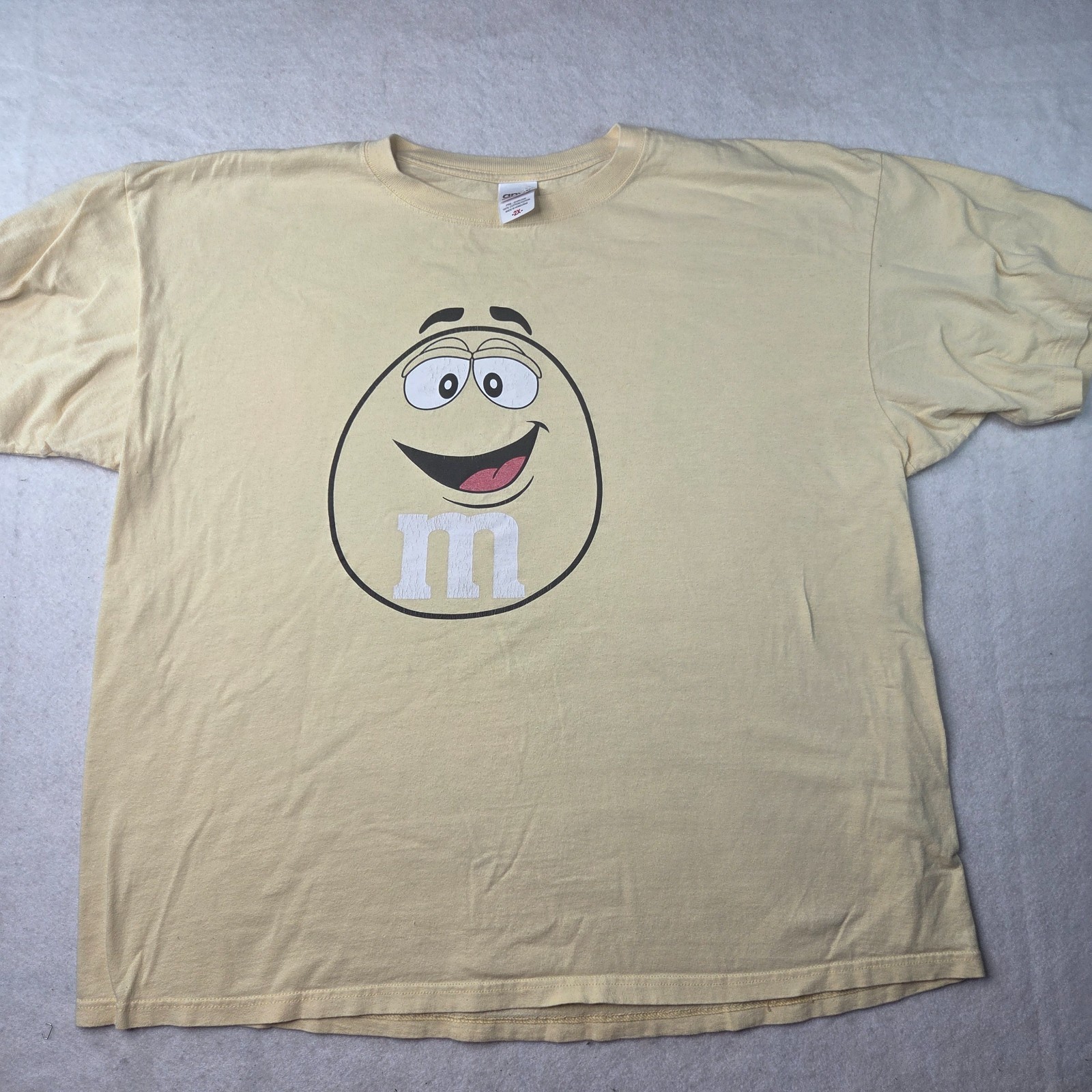 M&M's Character Graphic T-Shirt Tan Beige Anvil 2XL Candy Logo Tee gallery
