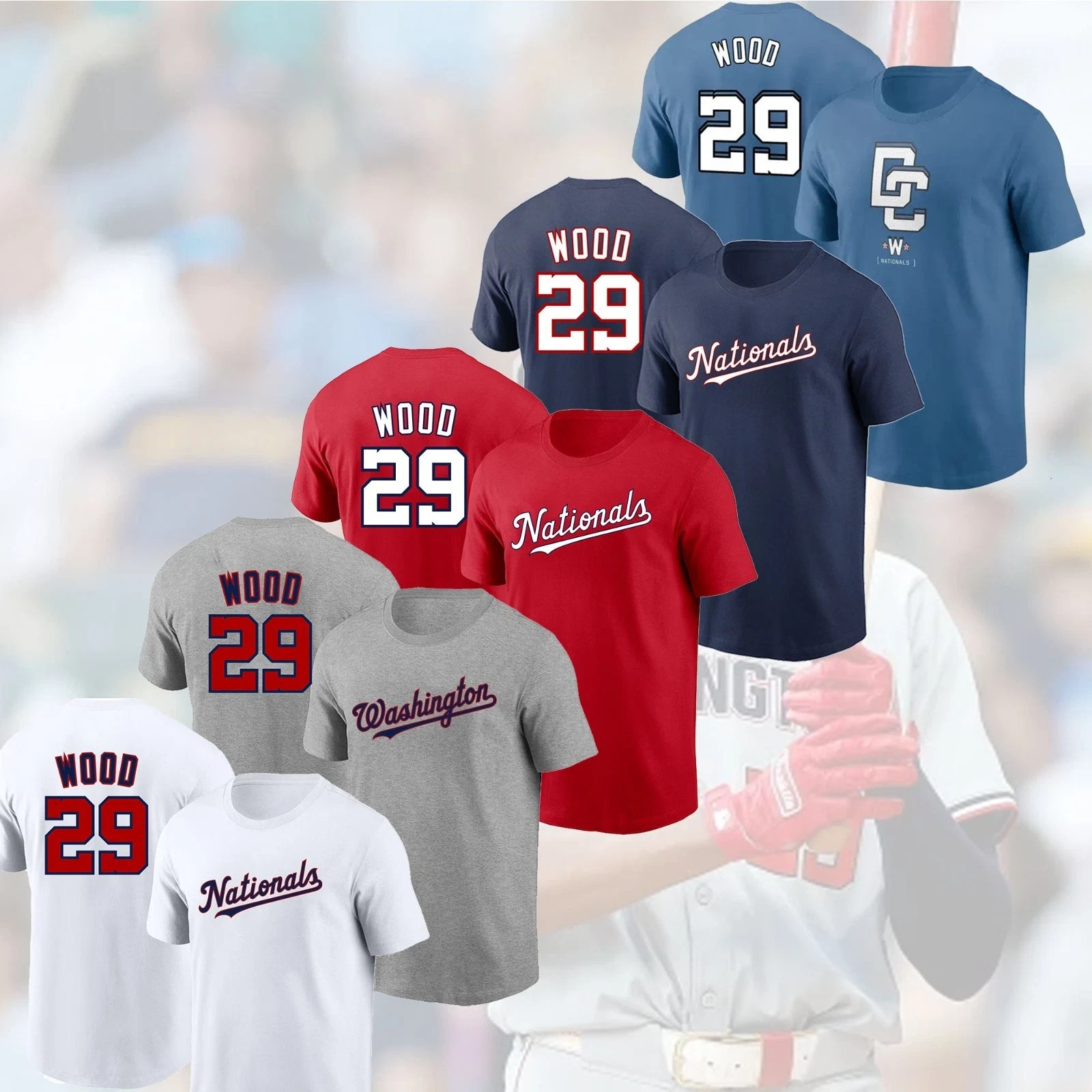 FASTSHIP – James Wood #29 Washington Nationals 2025 Player Name & Number For Fan