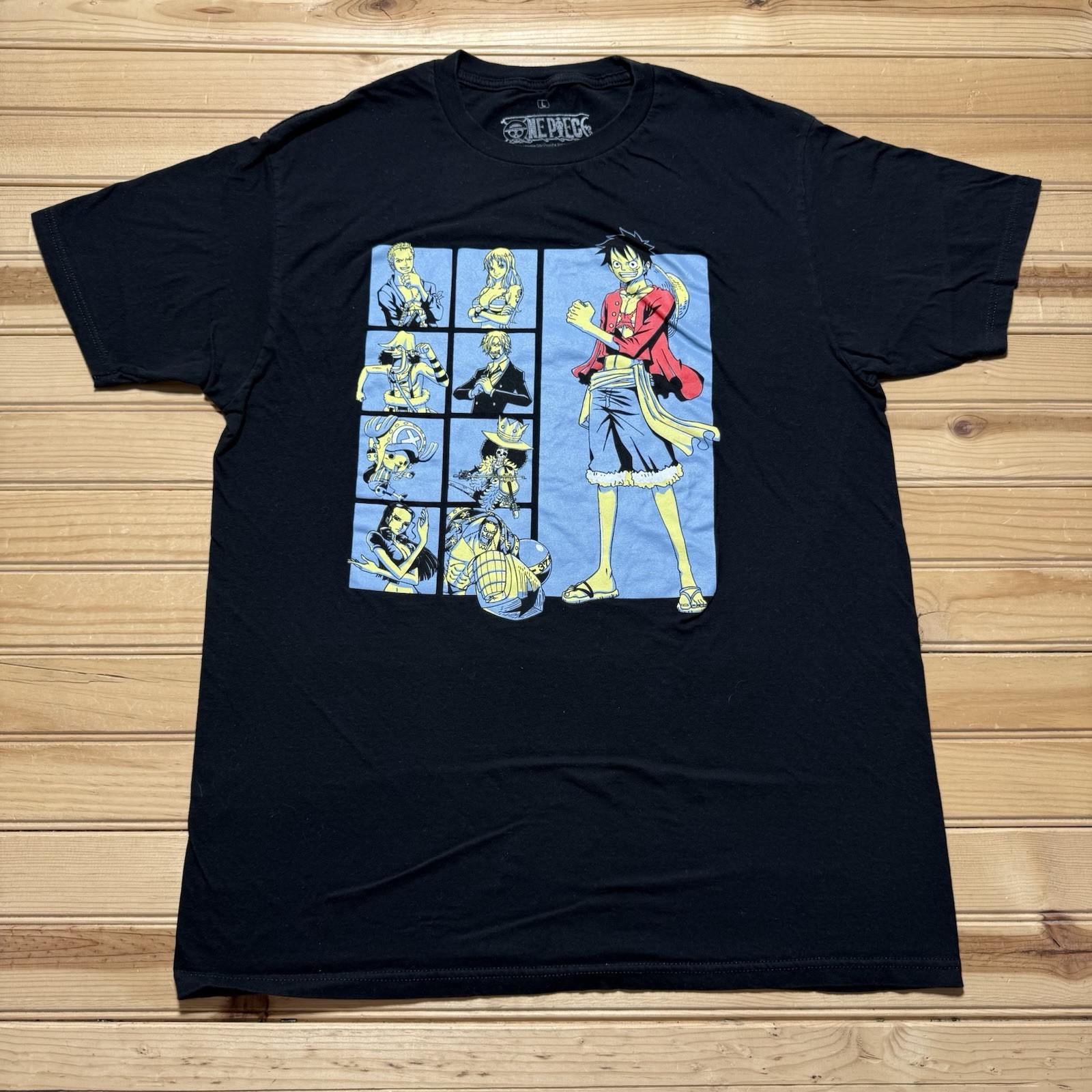 One Piece Monkey Luffy Straw Hat Crew Anime Manga Graphic Shirt Size Large