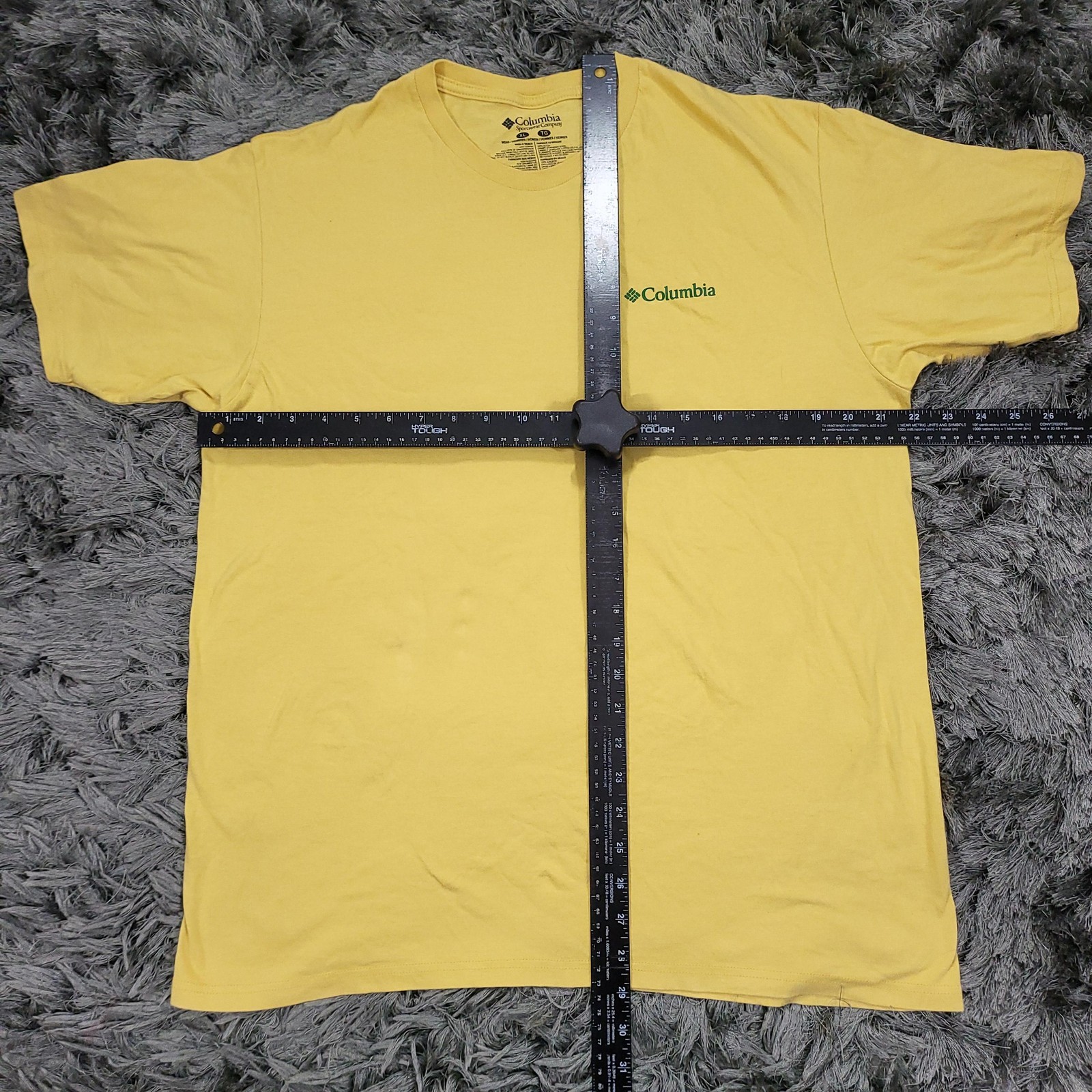 Columbia Shirt Mens XL Yellow Bear Outdoor Nature Camping Climbing Logo Tee gallery