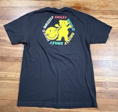 Grizzly Griptape Smiley World T Shirt Black Size Large
