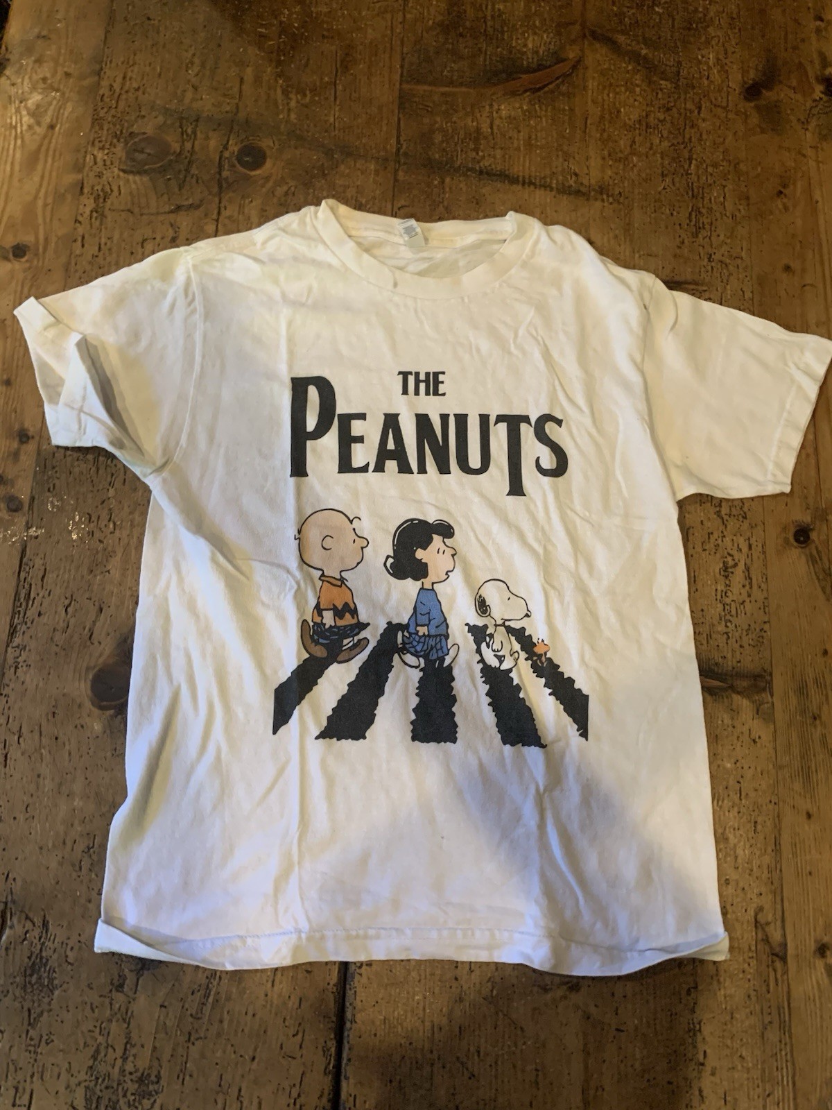 The Peanuts Abbey Road White T Shirt Snoopy Charlie Brown gallery