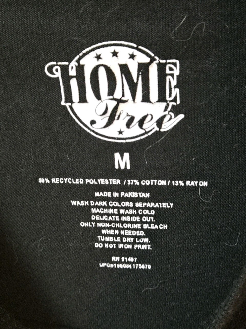 Home Free Tennessee State 1796 - Unisex Black Polyester/Cotton/Rayon T-Shirt EUC gallery