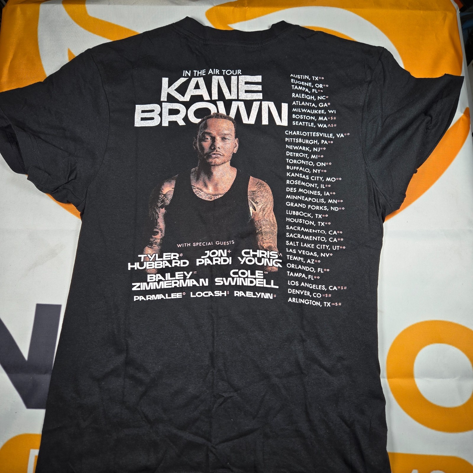 Kane Brown In The Air Tour 2024 Shirt Black Country Music Concert Multi Sizes gallery