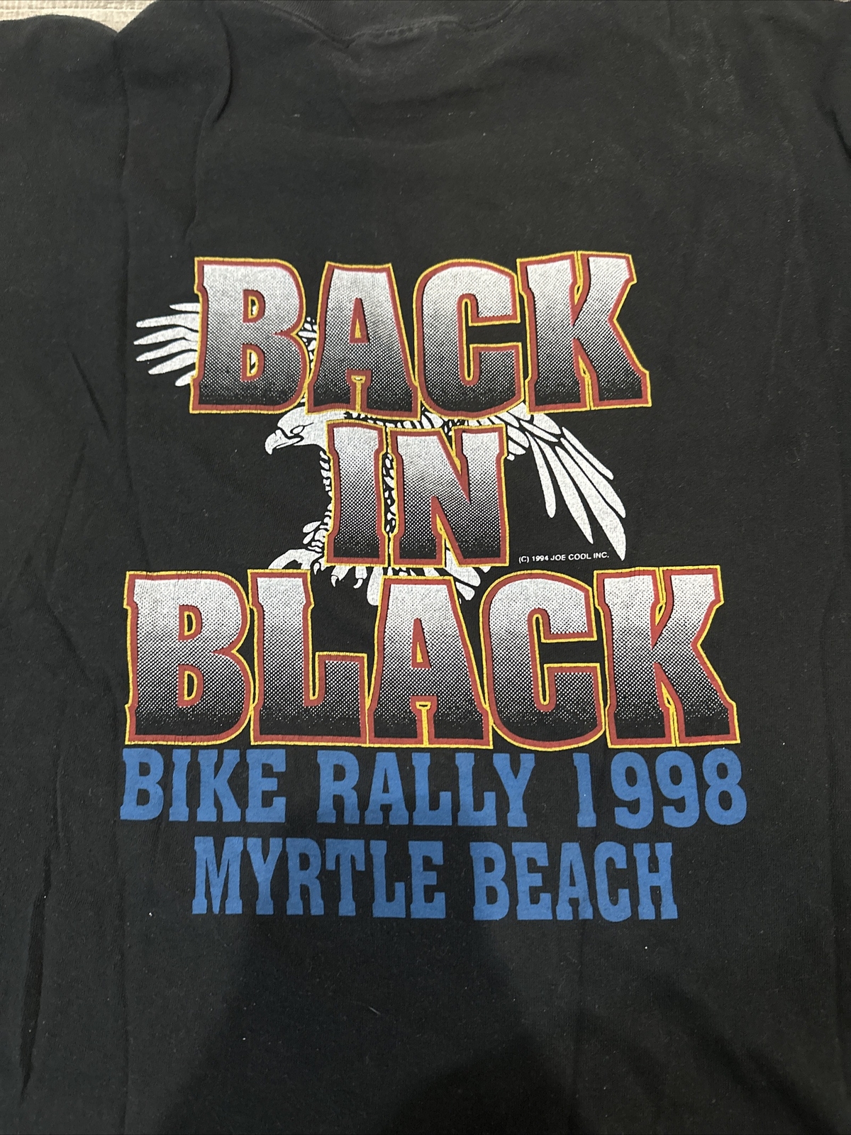 Vtg 90s 1998 Myrtle Beach Spring Bike Rally Shirt Tiger XL Double Sided SS USA gallery
