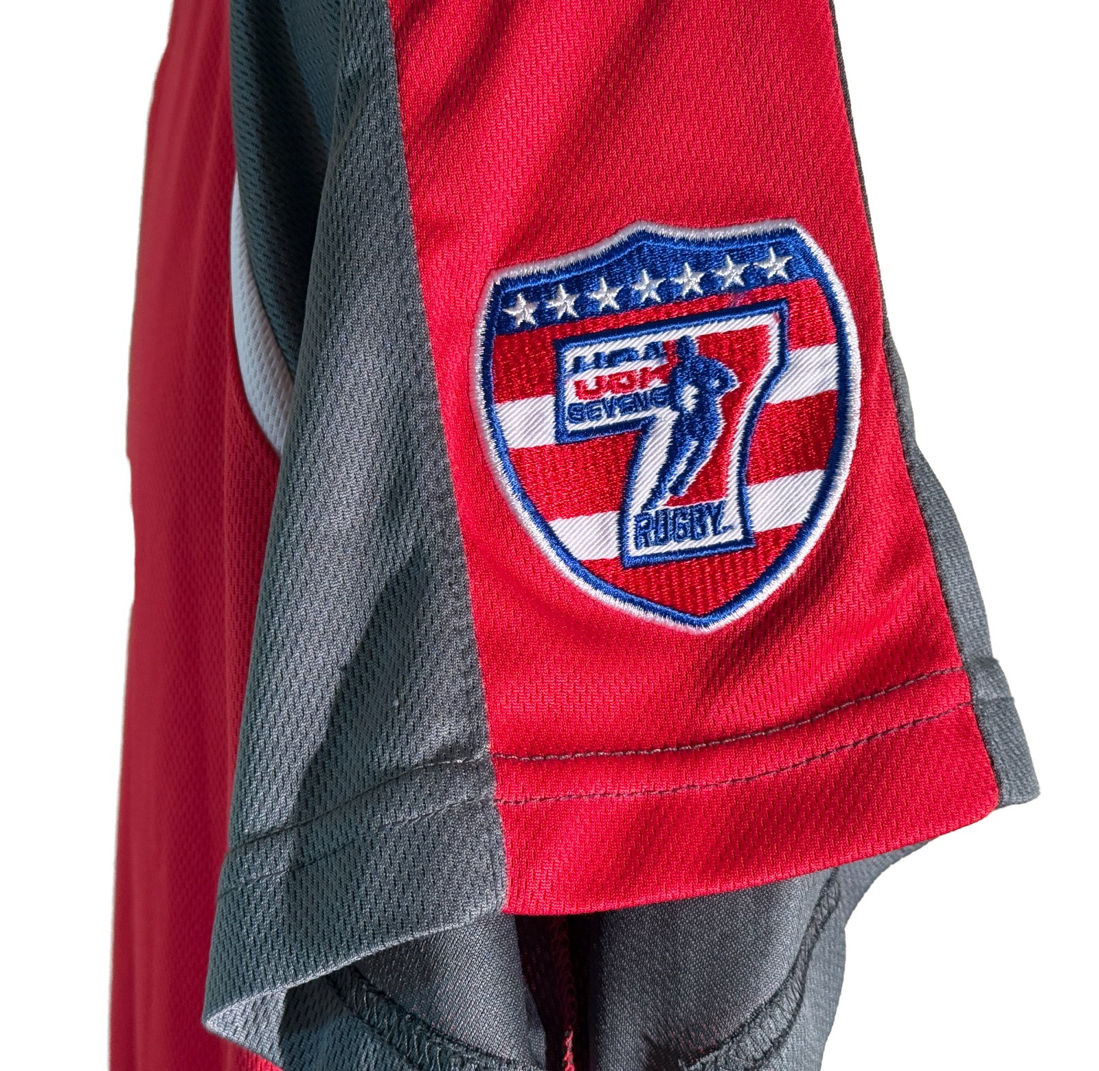 CANADA USA Sevens Rugby Short Sleeve Pullover Shirt Red Medium gallery