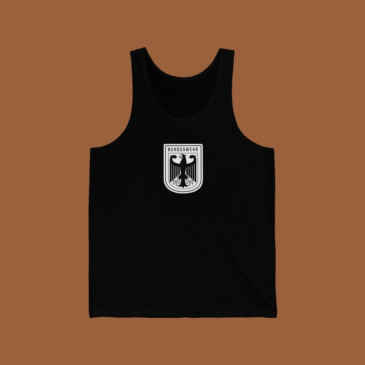 GERMAN MILITARY TANK TOP SHIRT BUNDESWEHR BLACK COTTON PHYSICAL TRAINING P.T.U gallery