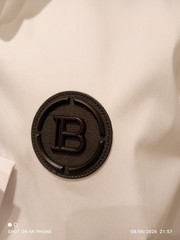 balmain white shirt with Front Logo and printed written on the back