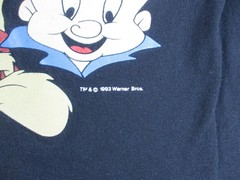 VINTAGE Looney Tunes Shirt Mens Large Black Belton Graphic Tee Cartoon USA 90s