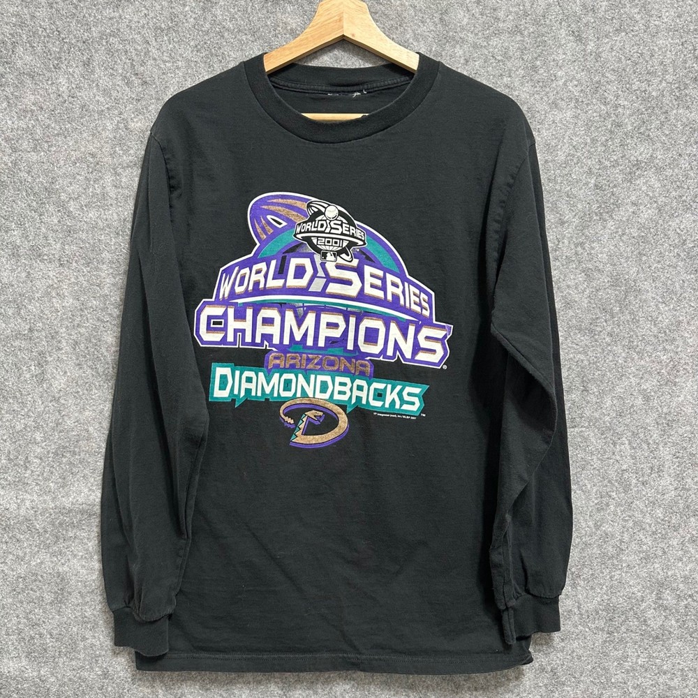 Y2K VF Imagewear Arizona Diamondbacks T Shirt Mens Large Black 2001 World Series