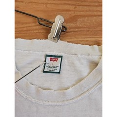 Levi’s 501 T-Shirt Authentic Button Fly Jeans Beige Sz L 1990s