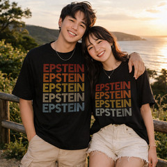 Retro Name Graphic Tee Repeated Text Style Funny Novelty Shirt Unisex S-3XL