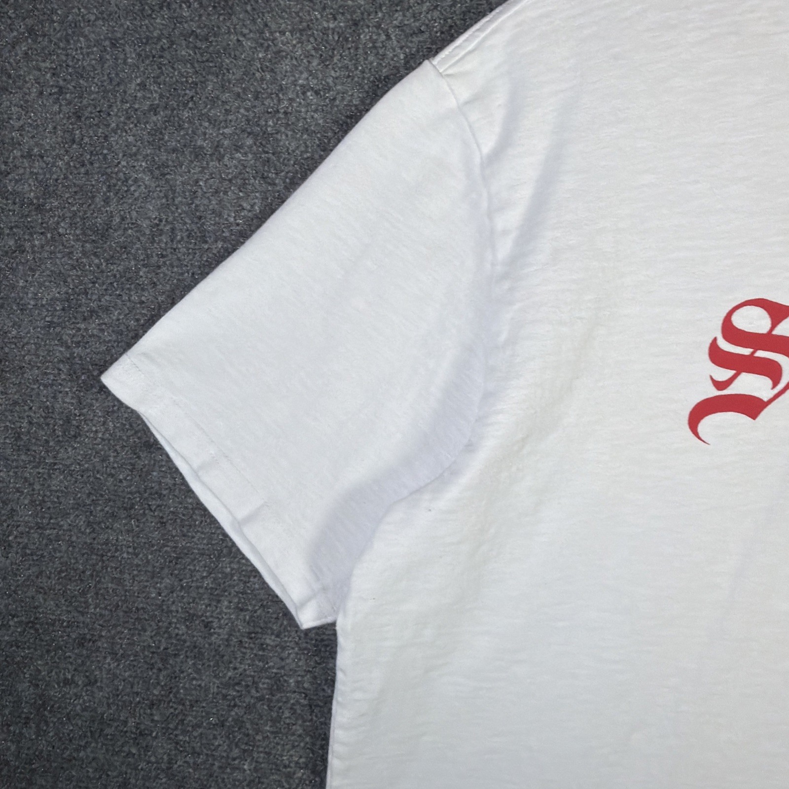 Supreme Shirt Mens Medium White SS24 SICK Logo Spellout Skate Baggy Boxy gallery