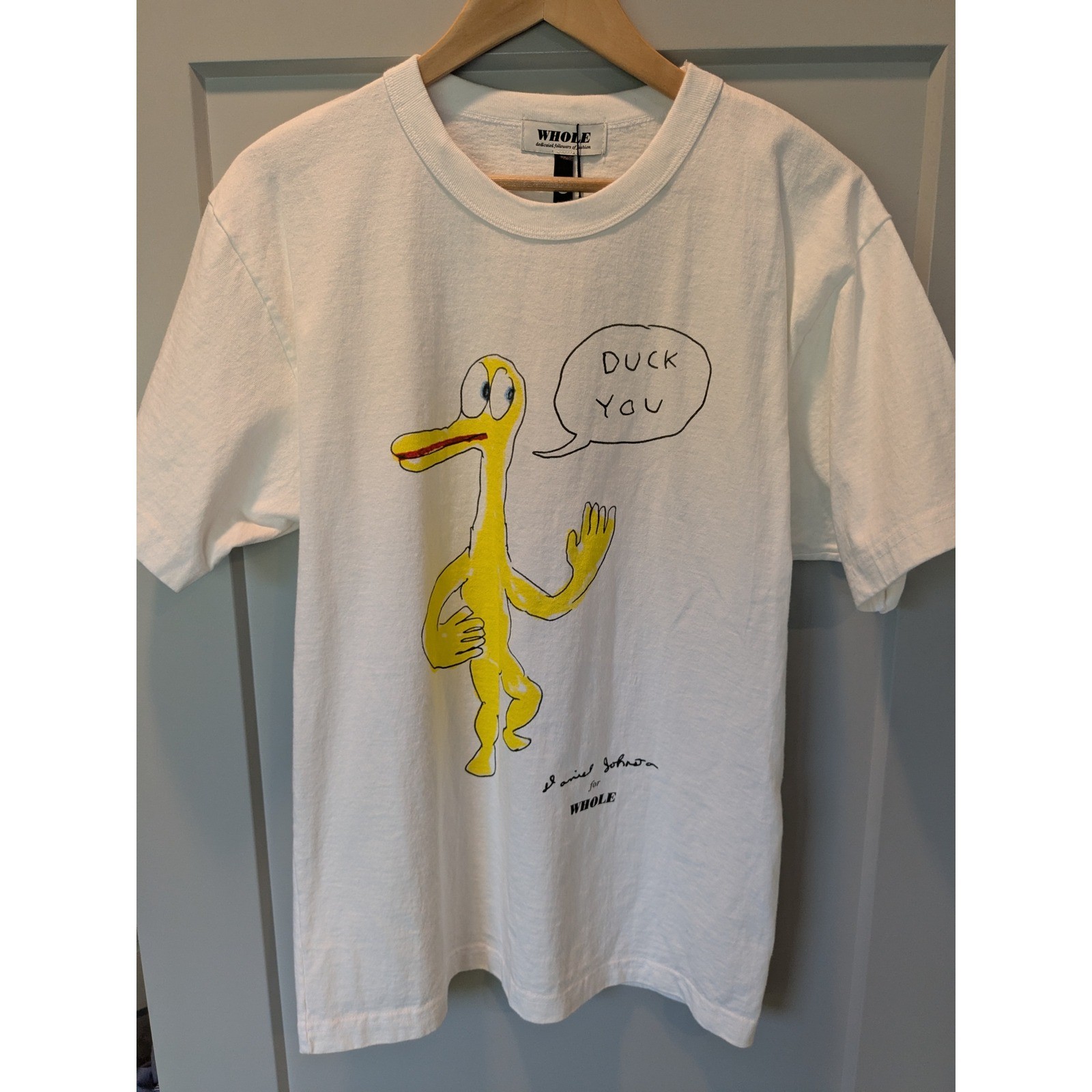 WHOLE Daniel Johnston Duck You Graphic Print T Shirt Mens Small gallery