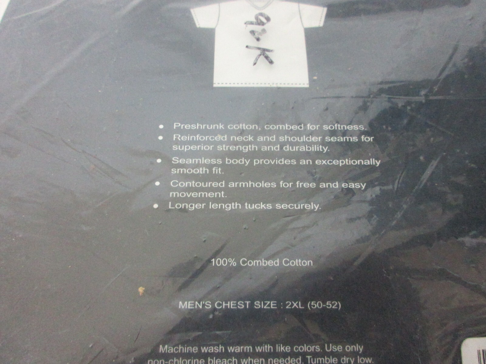 Munsingwear Men's V Neck T Shirt Pack of 2 Pack 2XL 100% Combed Cotton New gallery