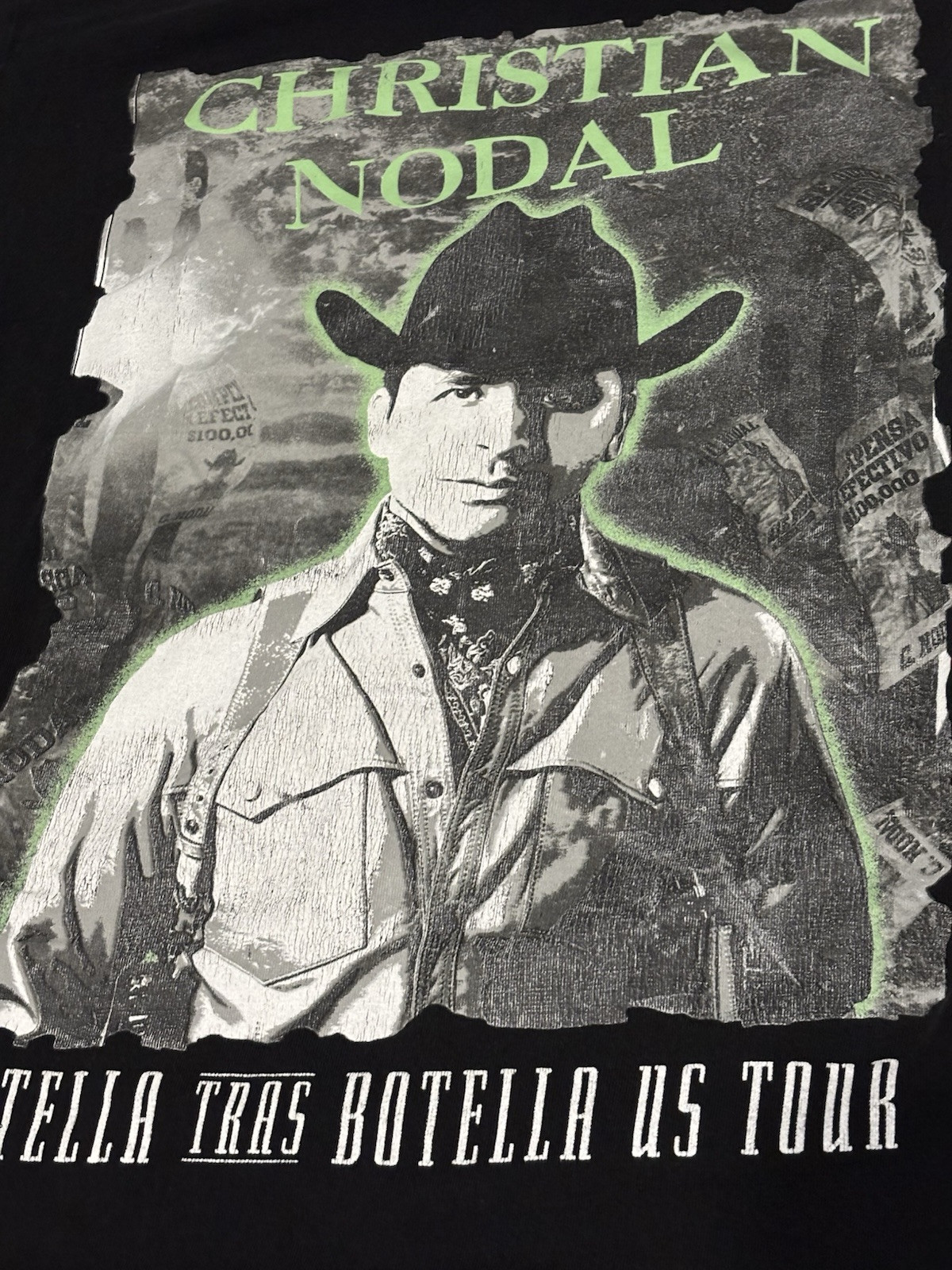 Christian Nodal Official Tour Shirt BLACK MEDIUM Mexican Banda Music gallery