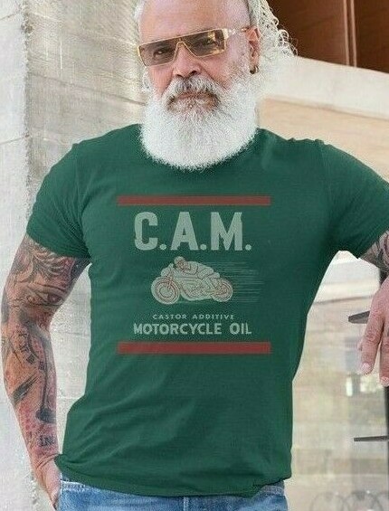 ON SALE: Cool Vintage C.A.M. Motorcycle Oil Can Silk Screened Graphic T-Shirt gallery