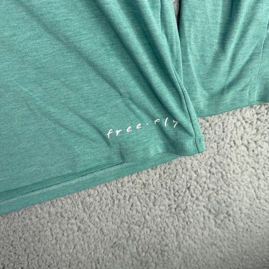 Free Fly Henley Shirt Mens Large Green Bamboo Performance Long Sleeve 9730 gallery