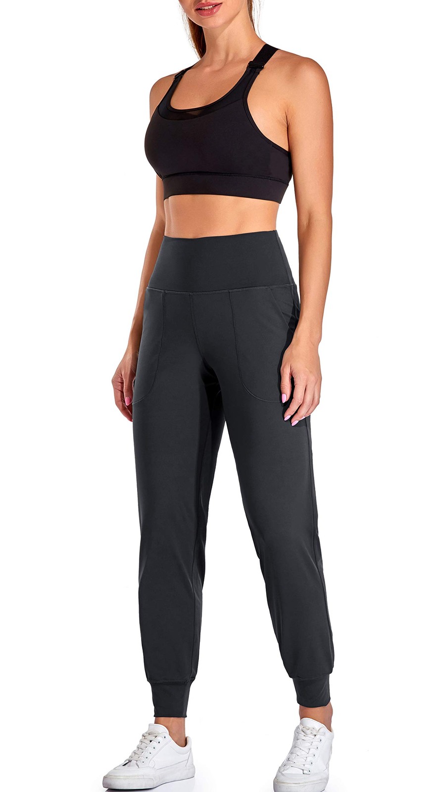 Women's Joggers High Waist Yoga Pockets Sweatpants Sport Workout Pants Charco... gallery