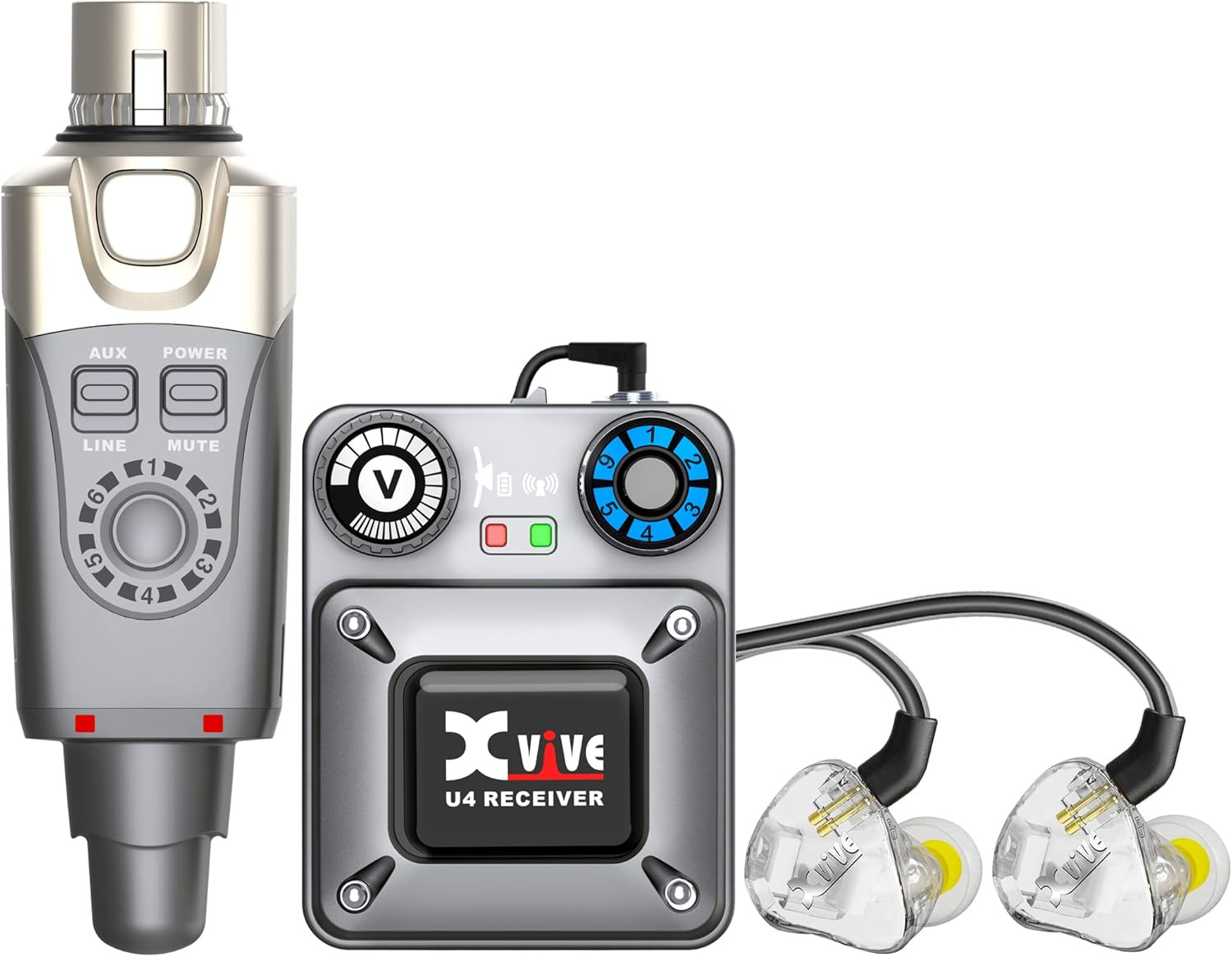 U4T9 Wireless In-Ear Monitor System with T9 IEM Earphones for Superior Sound