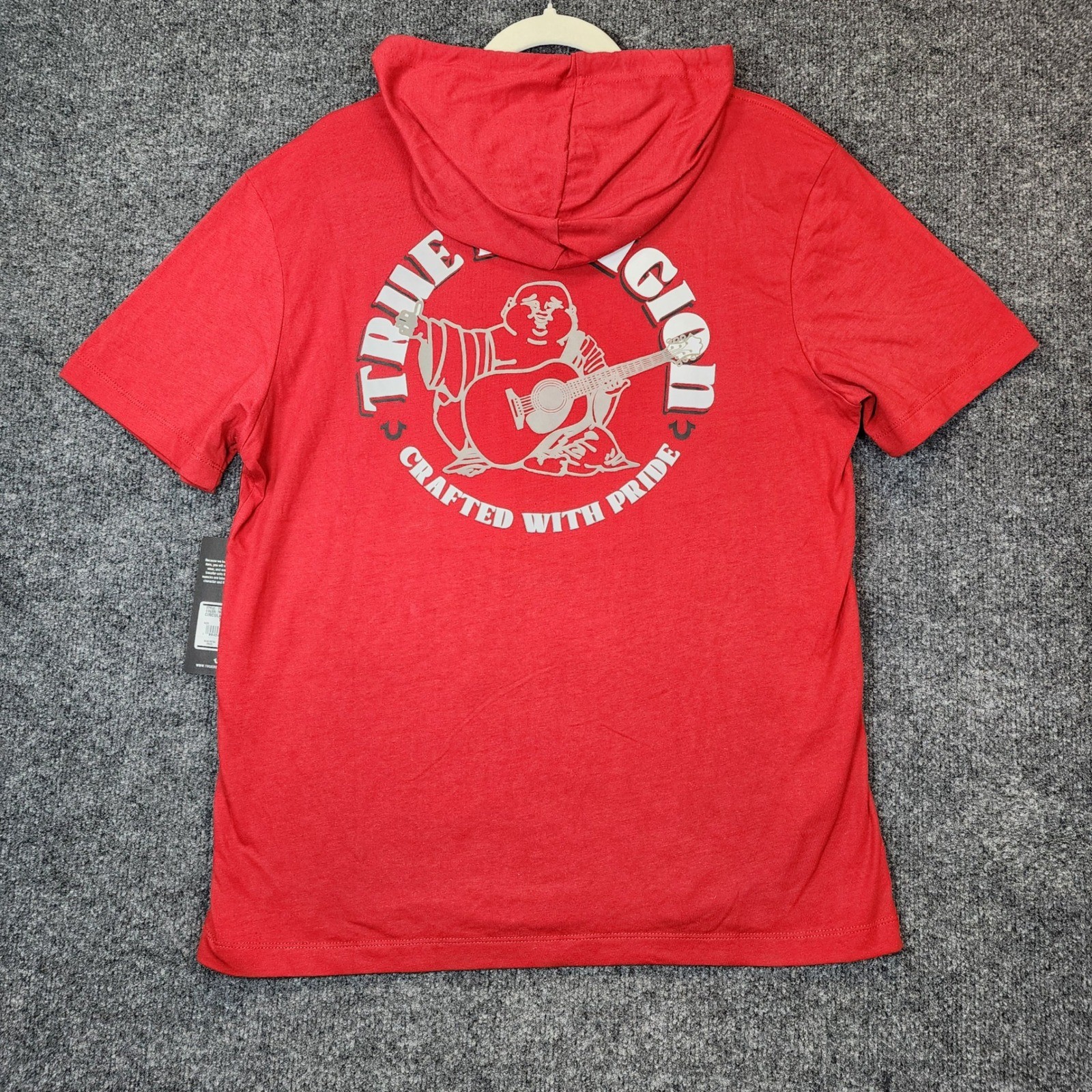 NWT True Religion Circular Hooded Tee Men's Streetwear Y2K Logo Graphic Size S gallery