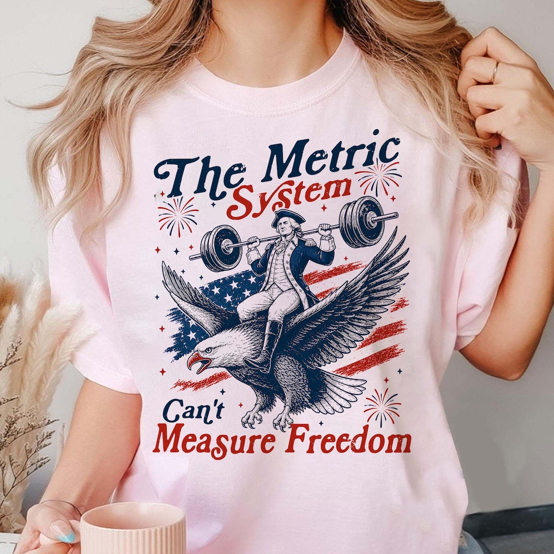 Metric System Cant Measure Freedom Shirt, Funny Founding Father Gym Tee Gift gallery