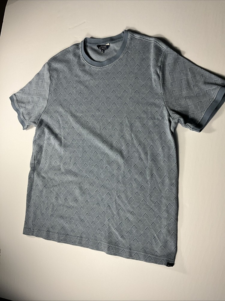 Ben Sherman Men’s Gray Solid Crew Neck Short Sleeve Cotton Knit Tee XLarge