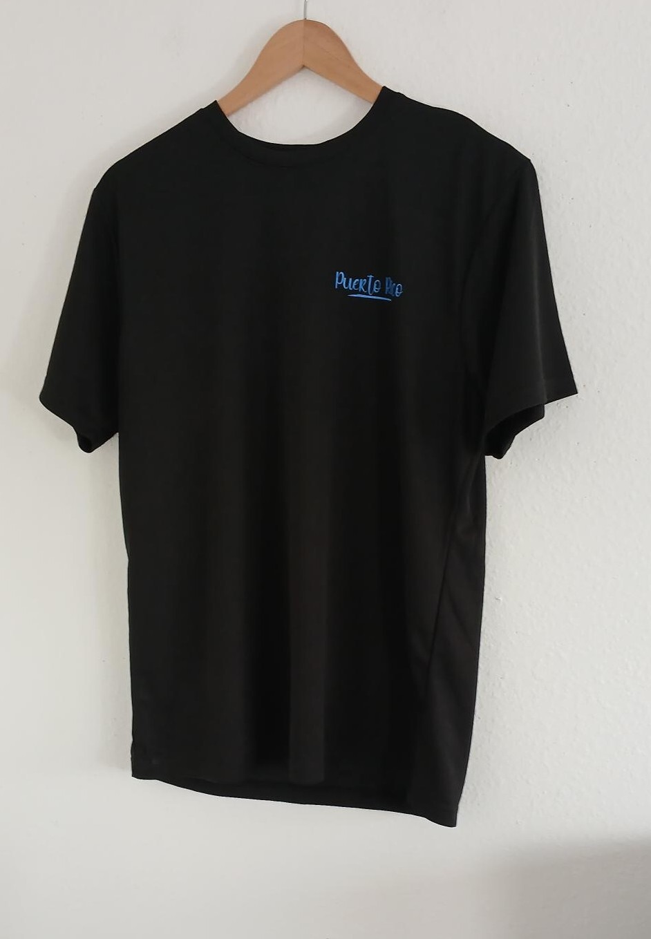 Addict Men’s High Performance Offshore Gear UPF30 Black T-Shirt Puerto Rico Logo
