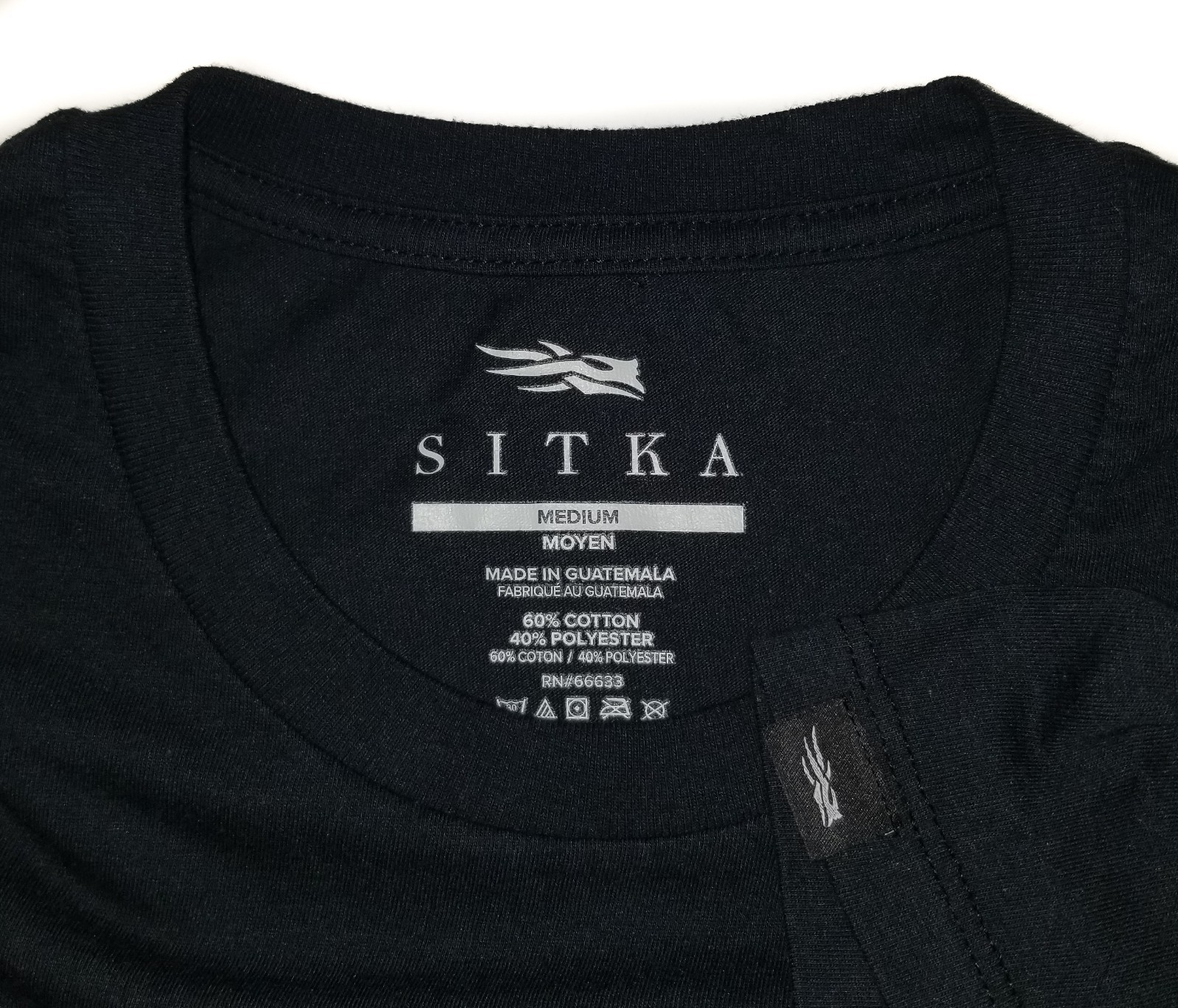SITKA Hunting Gear T-Shirt Black Classic Camo Outdoor Cotton blend Mens NEW Md gallery