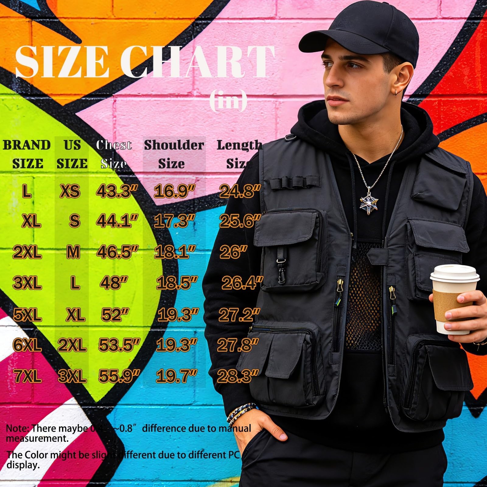 TWENPHYO Men's Cargo Vest: Pockets for All Your Outdoor Shenanigans! gallery
